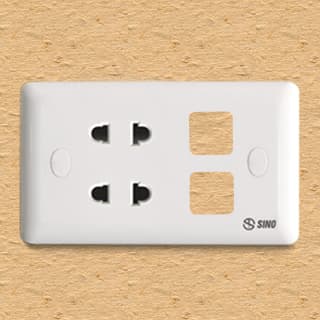 Ổ cắm đơn 2 chấu S1982XX