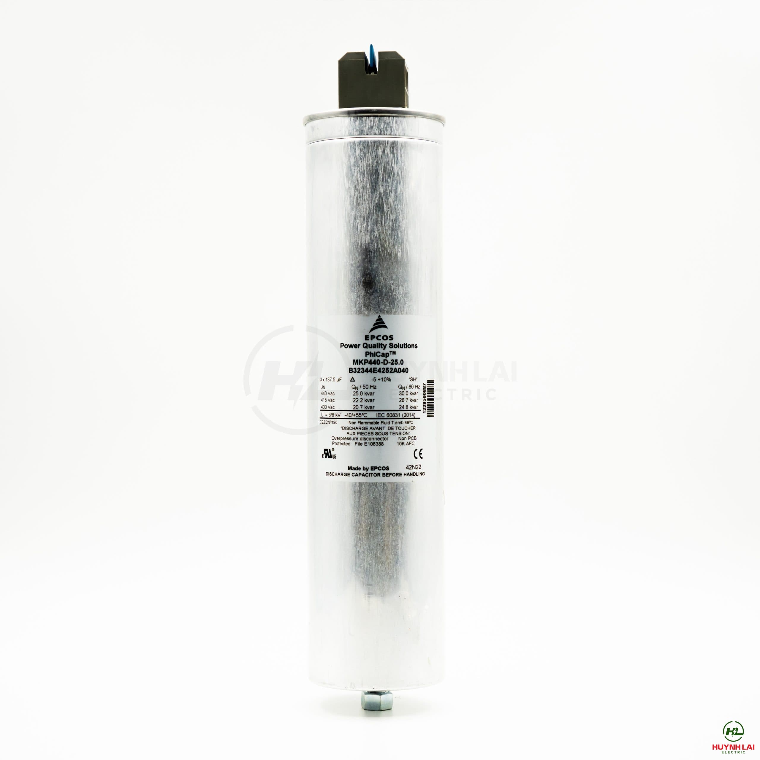 Tụ Bù Khô dòng PHICAP 25KVar-440Vac EPCOS