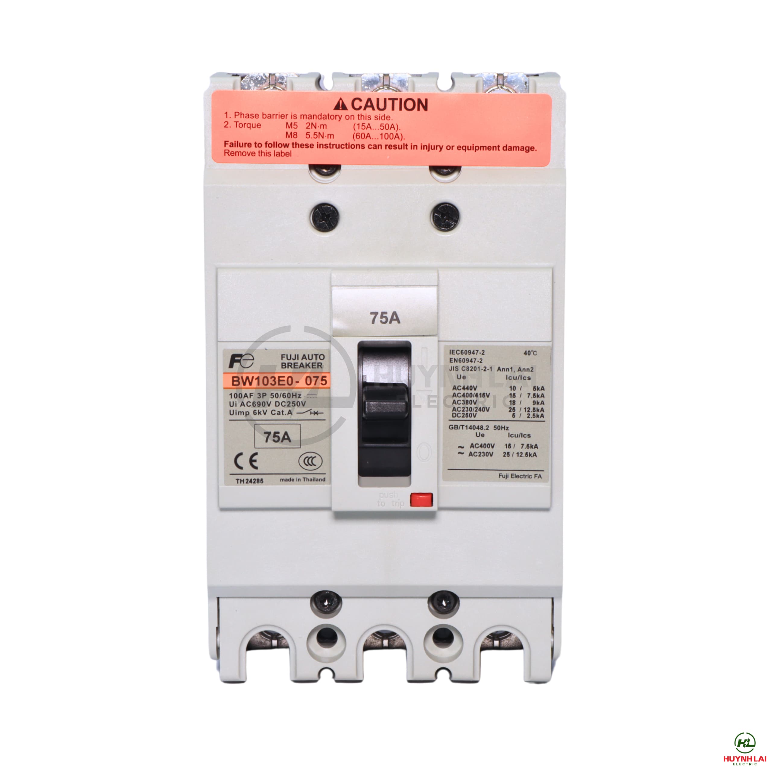 MCCB FUJI BW103E0 3P 75A