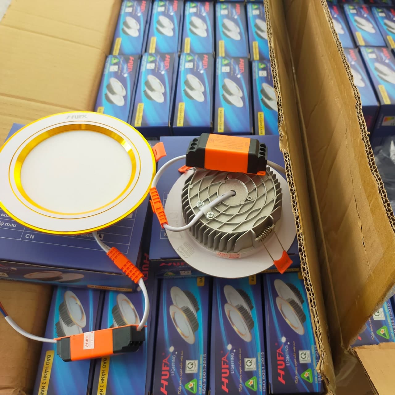 LED Âm Trần 9W Viền Vàng Mỏng - ảnh phụ 11