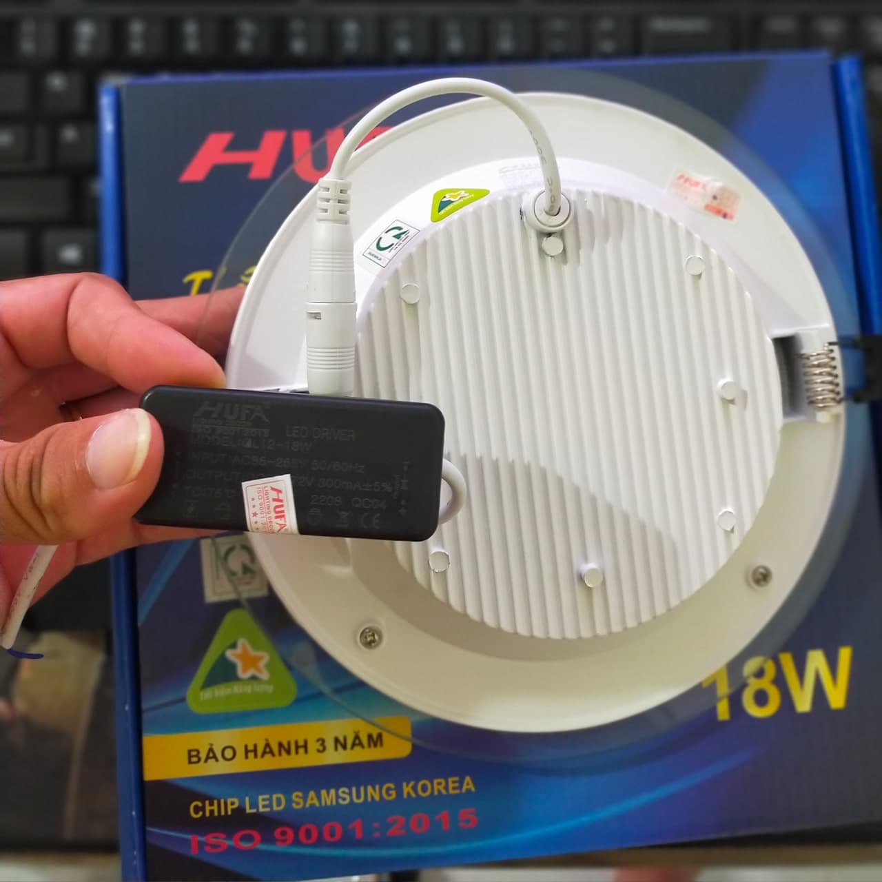 LED Âm Trần Viền Vàng Bạc 3 Chế Độ HUFA - ảnh phụ 10