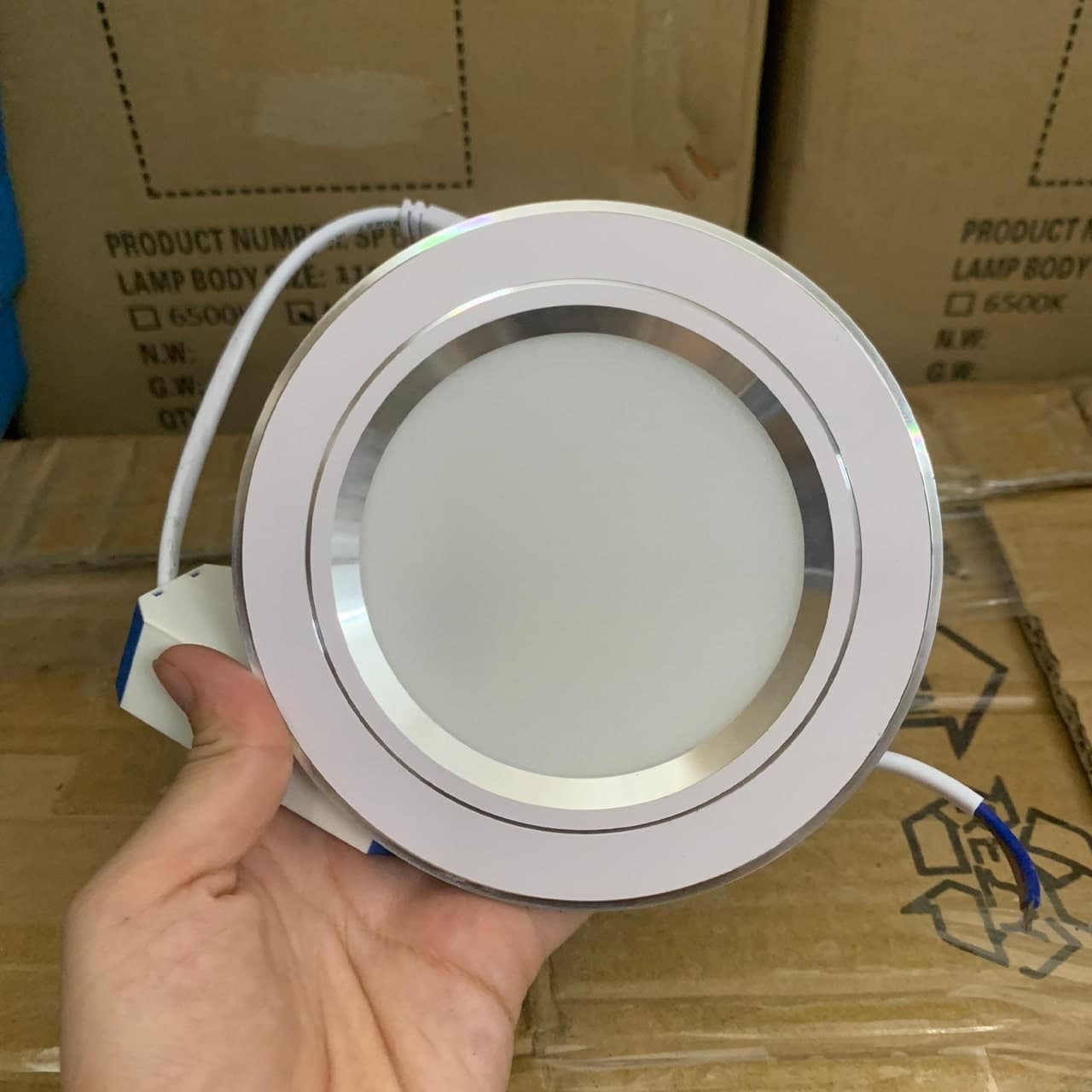 LED Âm Trần 9W Viền Bạc