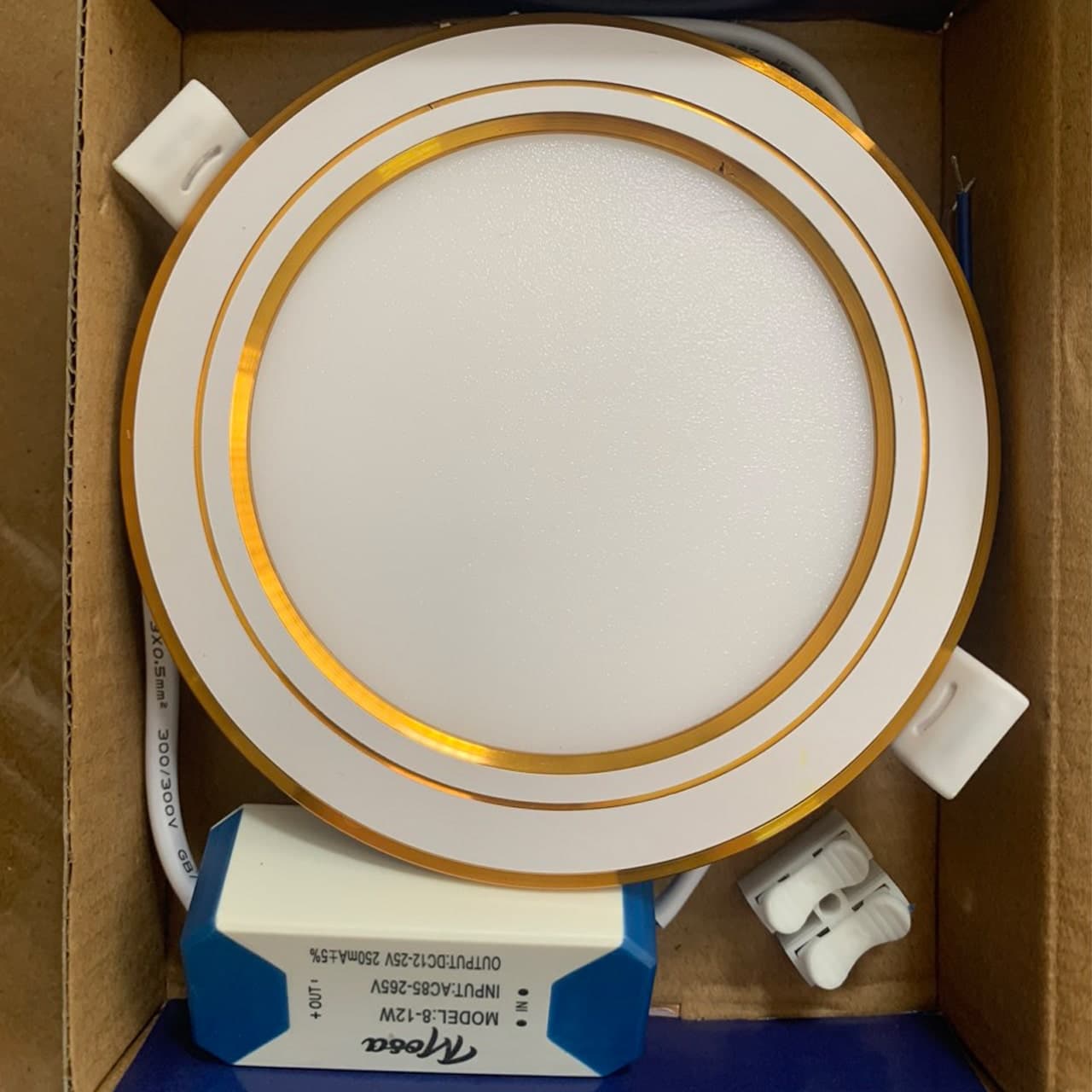 LED Âm Trần 9W Viền Vàng Mỏng