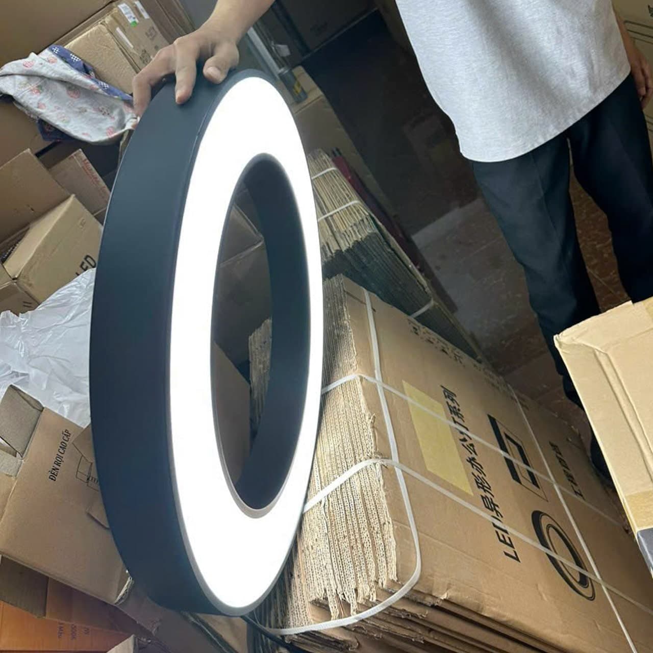 Đèn Thả Văn Phòng Tròn Khuyết Ø600 - ảnh phụ 4