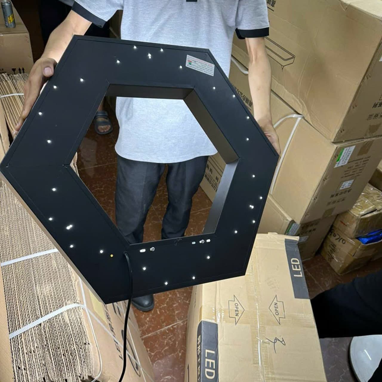 Đèn Thả Văn Phòng Lục Giác Khuyết Ø600 - ảnh phụ 6