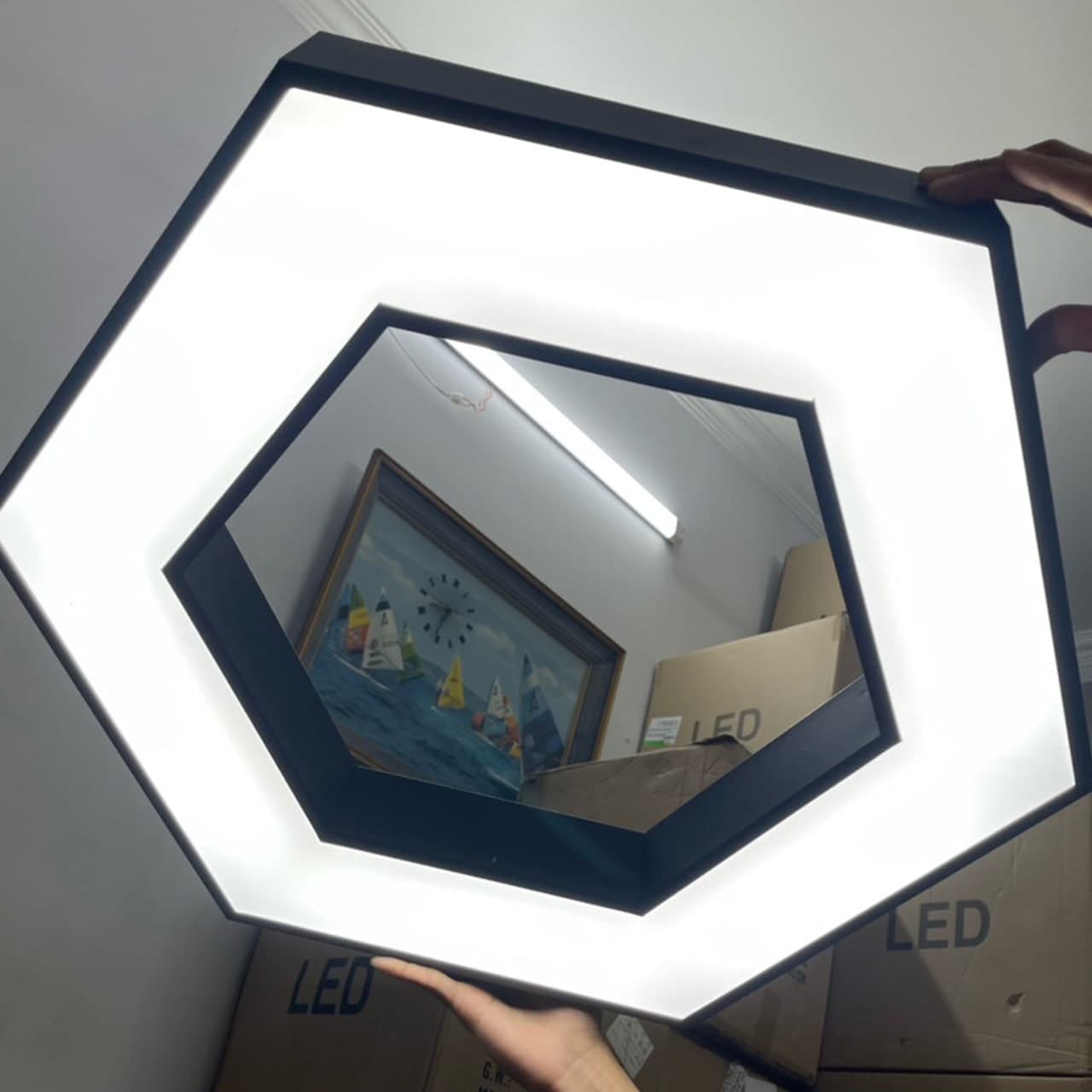 Đèn Thả Văn Phòng Lục Giác Khuyết Ø600 - ảnh phụ 2