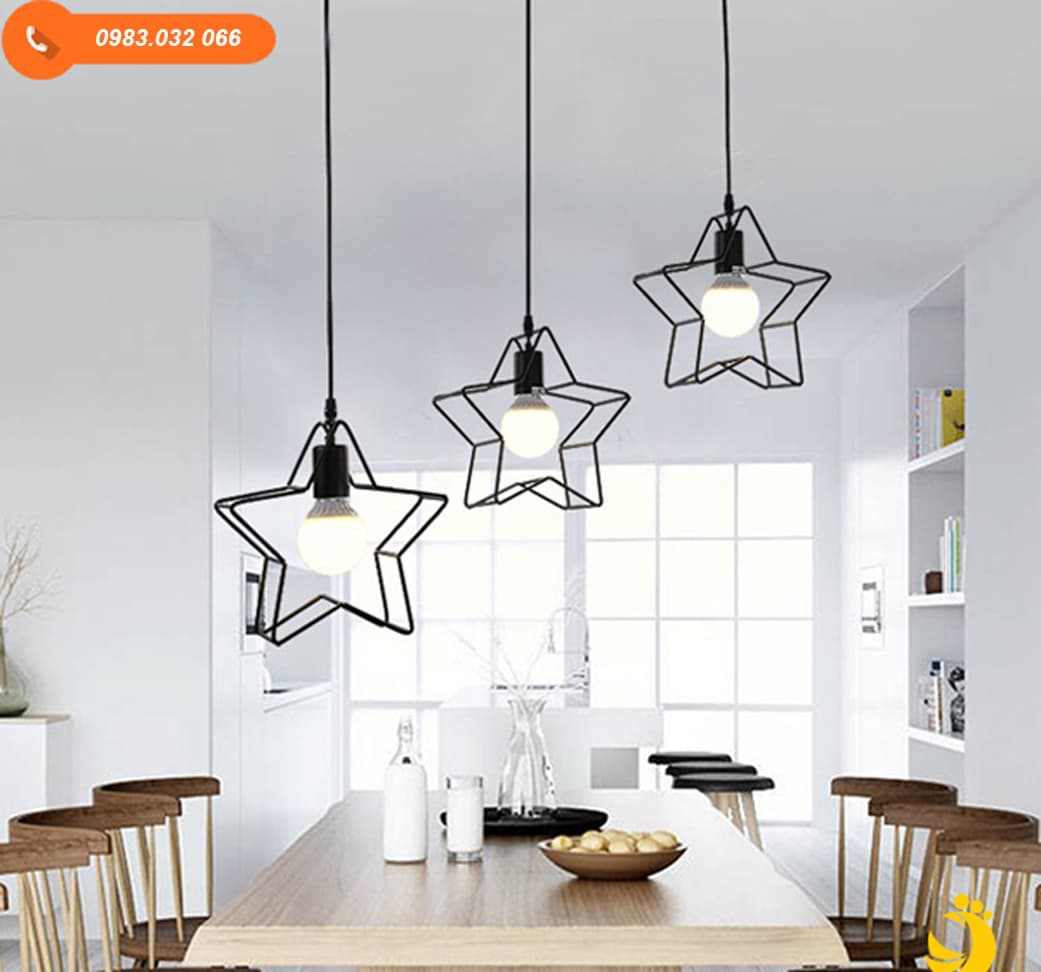 Đèn Thả Trần Hình Ngôi Sao Kép