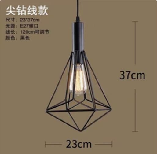 Đèn Thả Trần Hình Kim Cương Nhọn N1