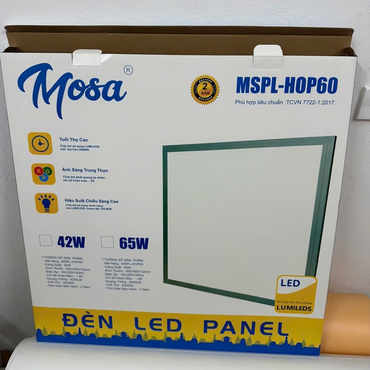 LED Panel ốp nổi 600×600 65w - ảnh phụ 8