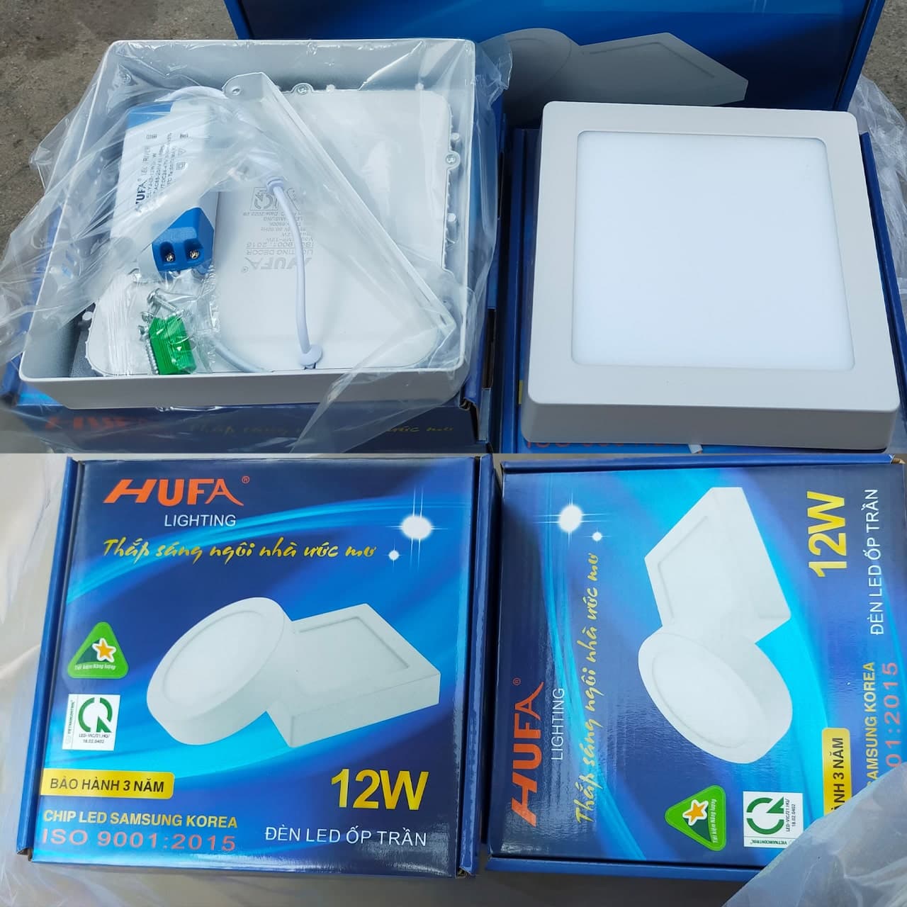 Đèn LED Ốp Trần Vuông 12W - ảnh phụ 7