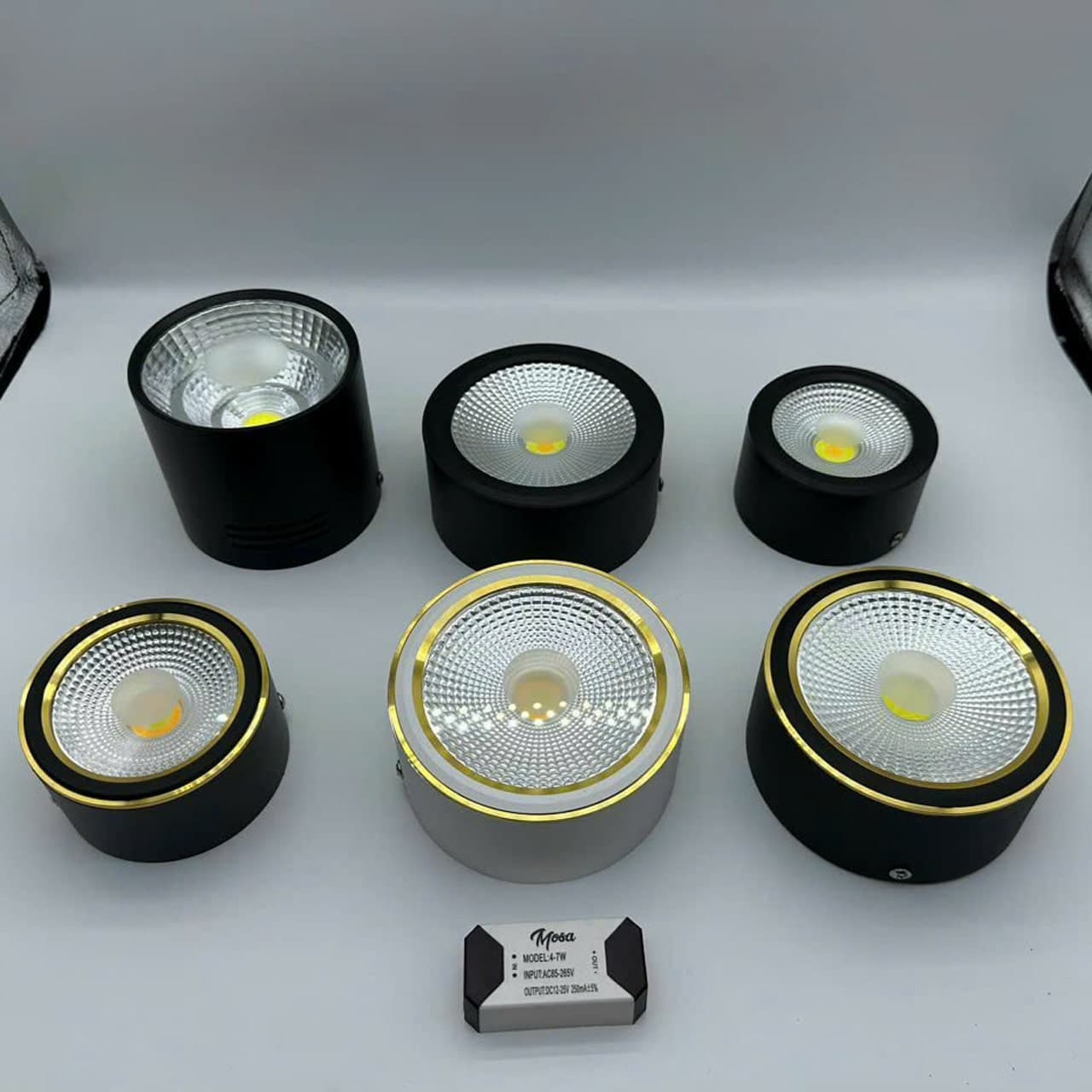 Đèn Lon Ốp Trần 12W Viền Vàng 115×55 - ảnh phụ 7