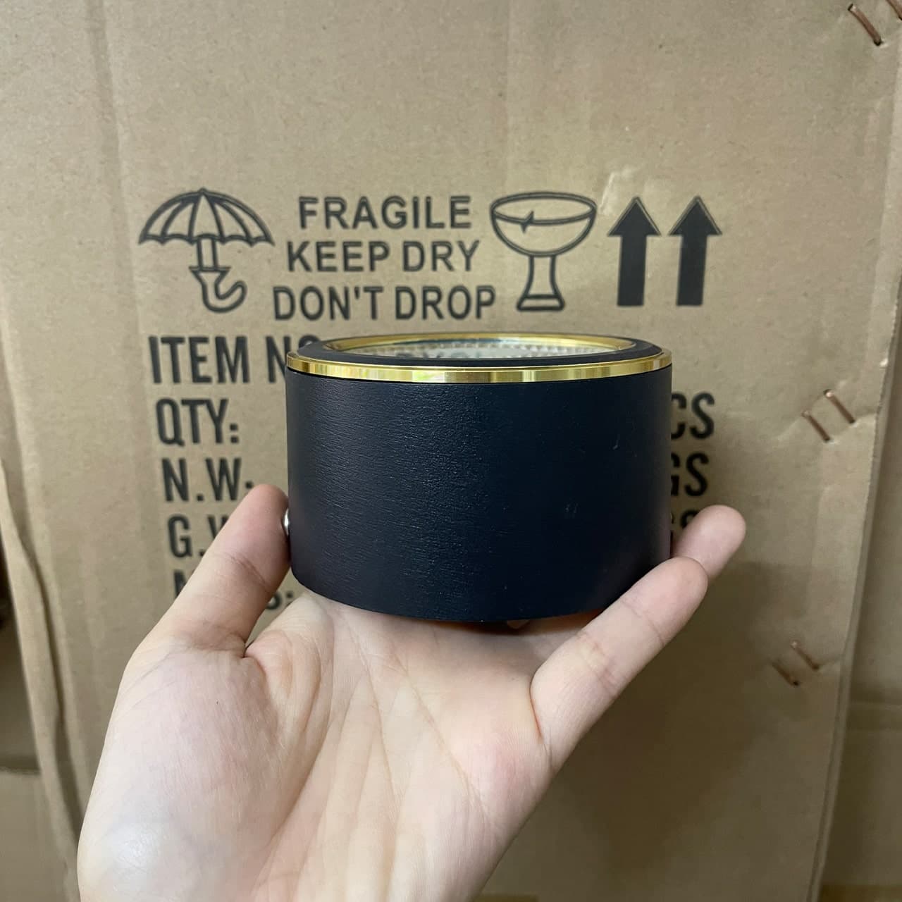 Đèn Lon Ốp Trần 7W Viền Vàng 90×50 - ảnh phụ 3