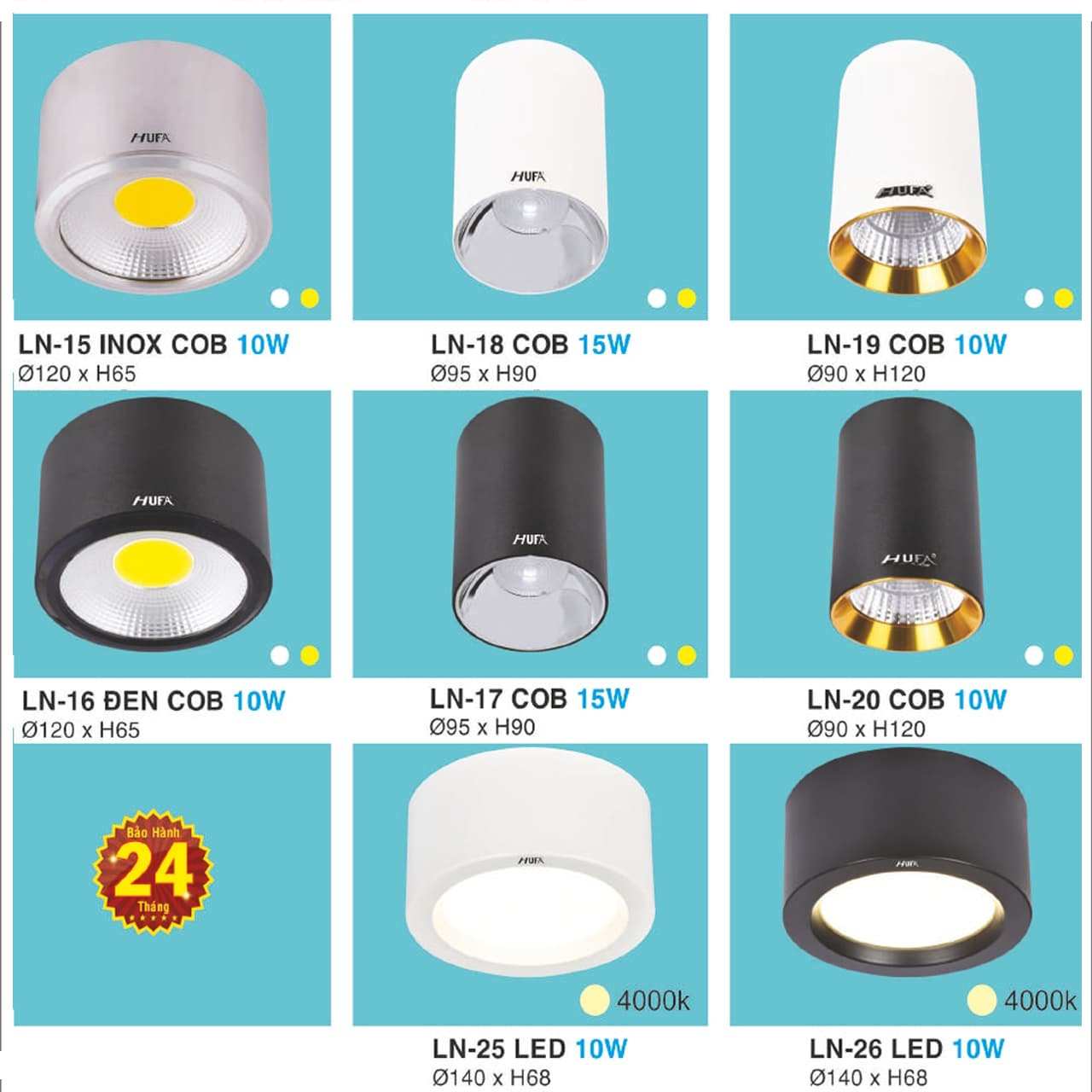 Đèn Lon Ốp Trần 10W Sáng 4000k - ảnh phụ 6